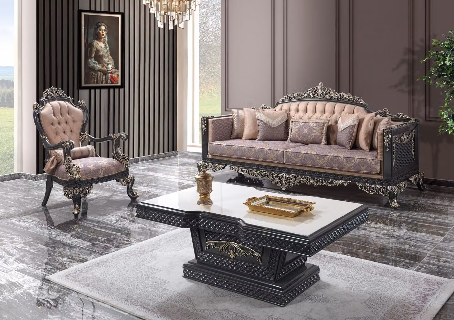 Luxus Sofagarnitur Komplette Couchgarnitur Grau Polstersofa Stoffsofa sofa