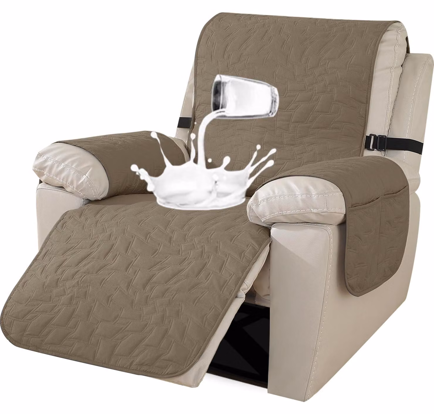 Solidchoice - Copertura impermeabile per poltrona relax, color marrone chiaro