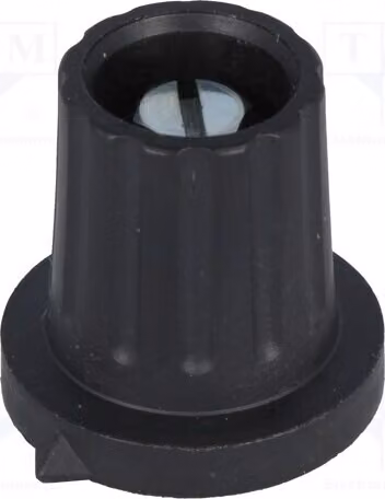 1 manopola rotante con flangia e indicatore Kuntoff, albero di diametro 6 mm, modello 4310.6131. Manopole rotanti per