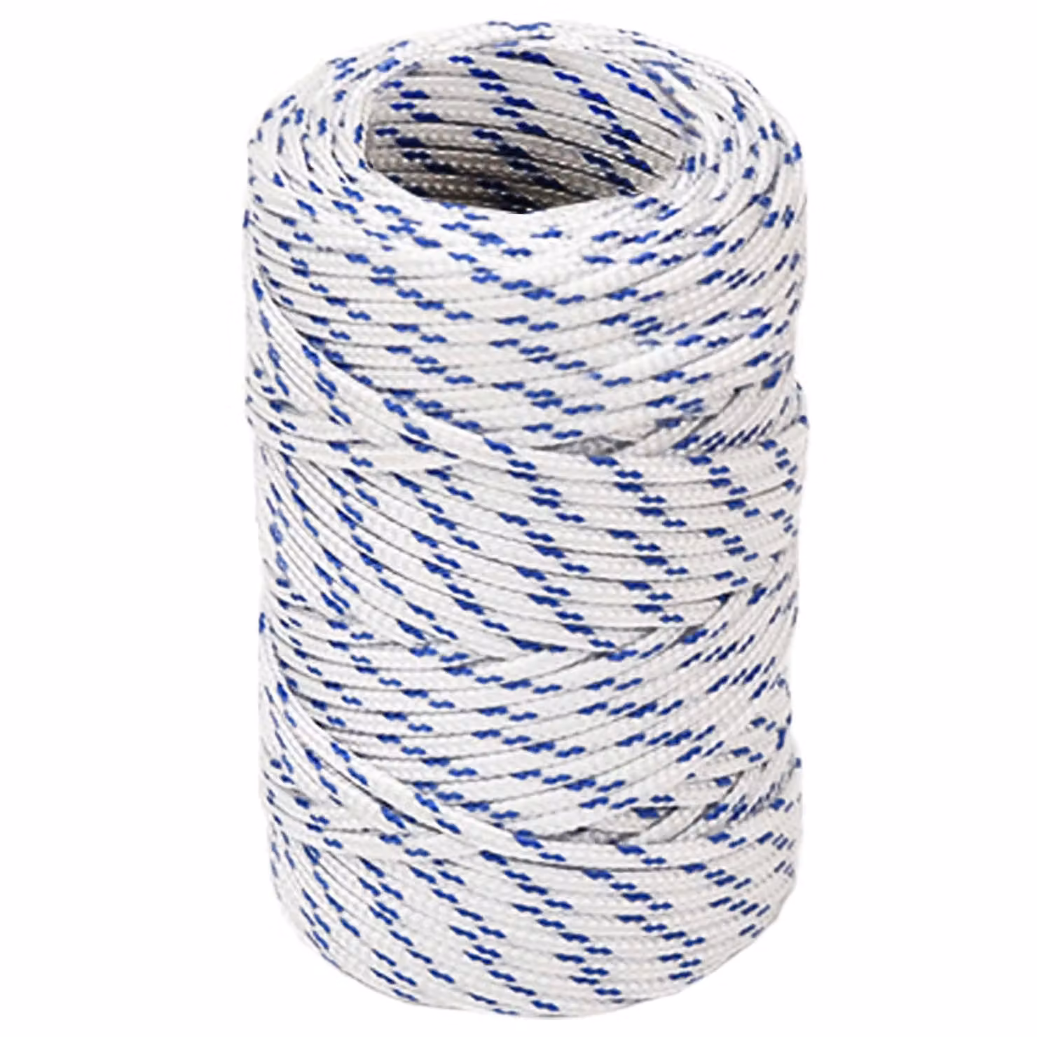vidaXL Corda multiuso in plastica Bianco e Blu, Diametro: 2 mm, Lunghezza: 500 m, Carico massimo: 27 kg