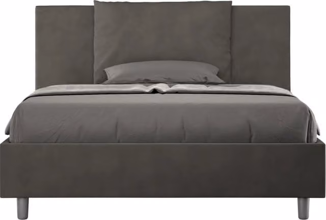 Letto Matrimoniale con Contenitore e Rete a Alzare Giordanoshop Grigio L/P/H: 140 x 200 x 155 cm – 1
