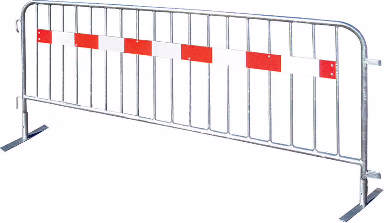 Barriera Schake tipo SE, zincata, con segnaletica rossa/bianca, lunghezza 2,5 m