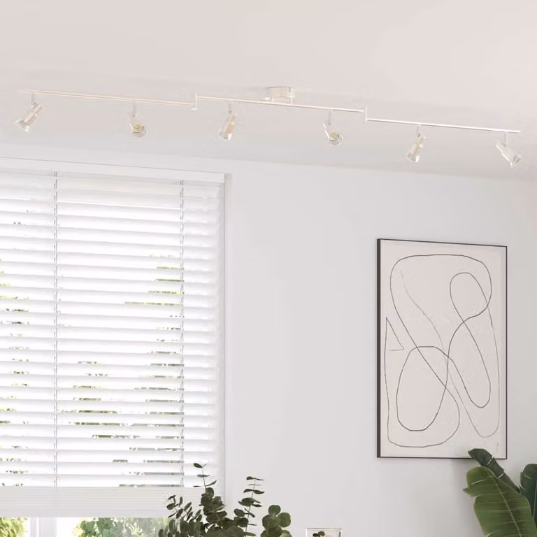 Faretto da soffitto Nichel 176,5 x 9,5 x 14 cm Acciaio