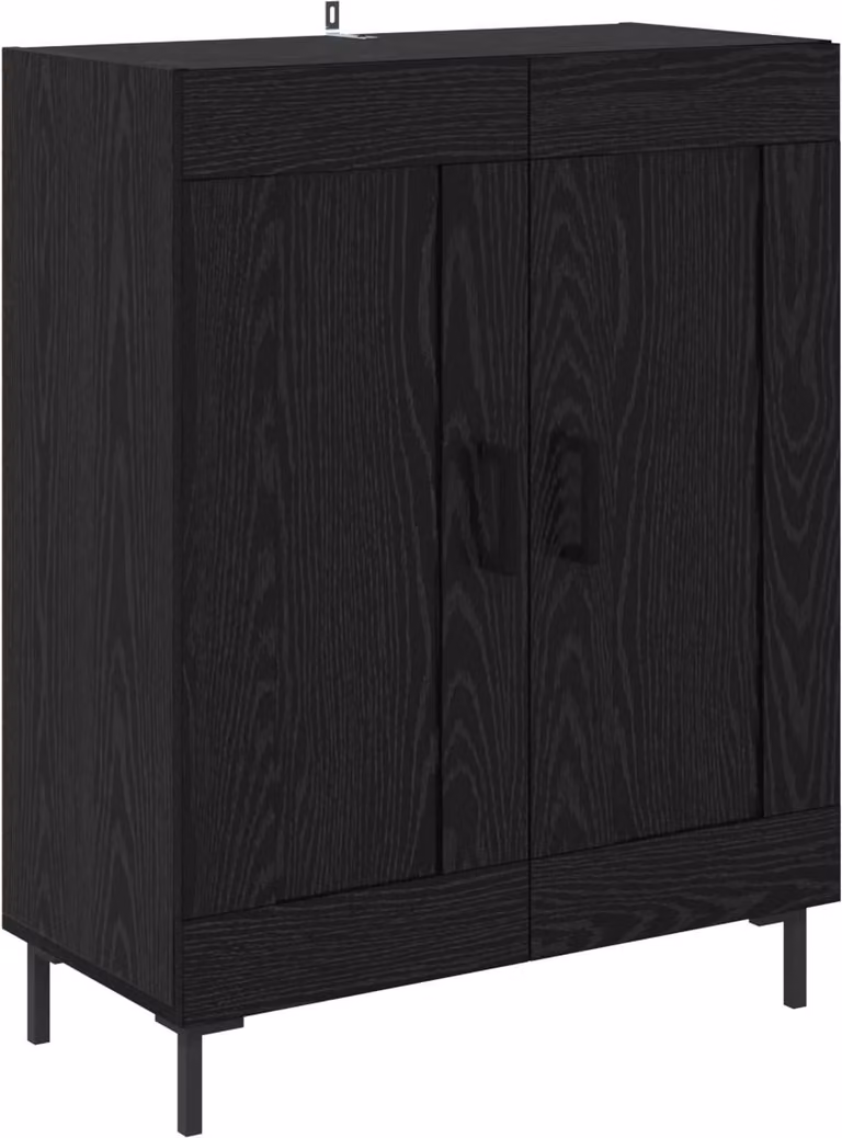 Credenza Rovere Nero 69,5 x 34 x 90 cm