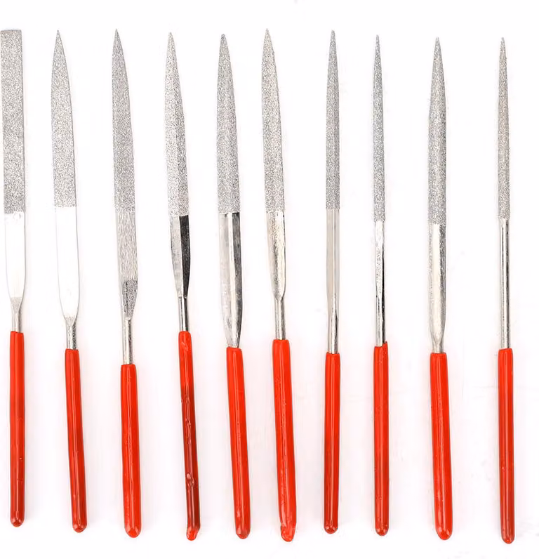 Set di 10 lime diamantate, utensili di precisione per levigatura, per gioielli, bricolage, modellismo