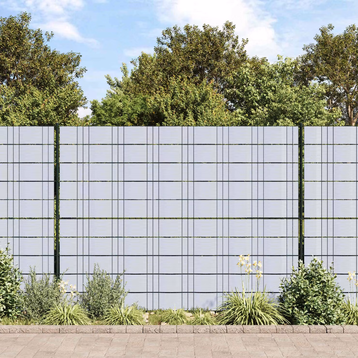 Nastro privacy per recinzione vidaXL in plastica grigia 260 cm