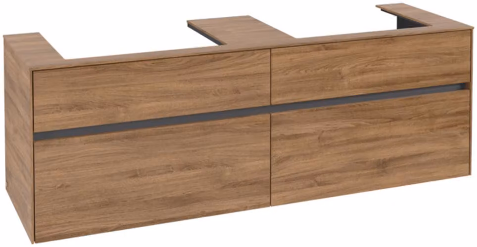 Villeroy & Boch Collaro Meuble sous-lavabo, pour 2 lavabos, 1600x548x500mm, C02400RH, C02400RH