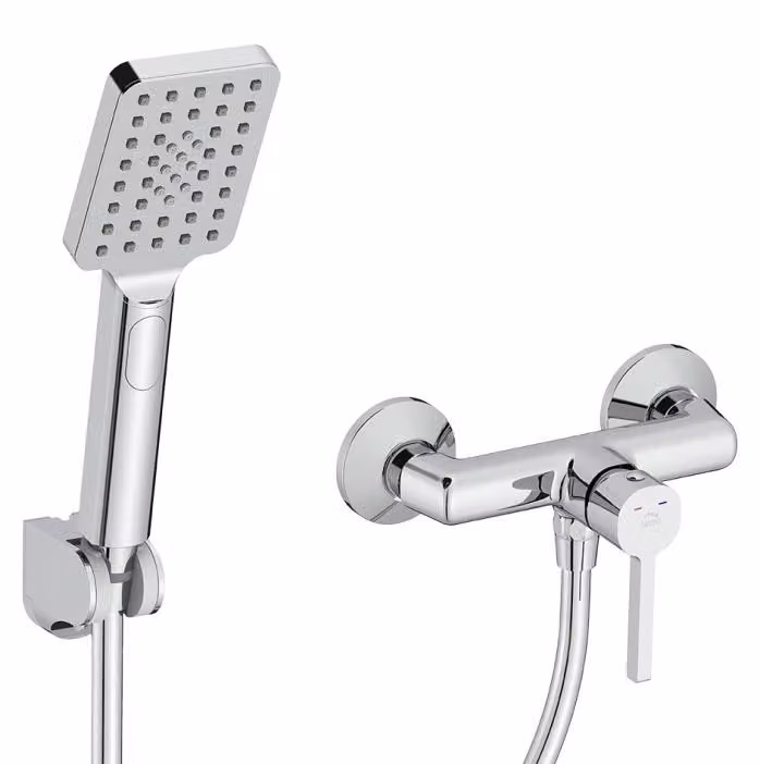 Laveo ALITA miscelatore doccia a parete con set doccia BVA_041D