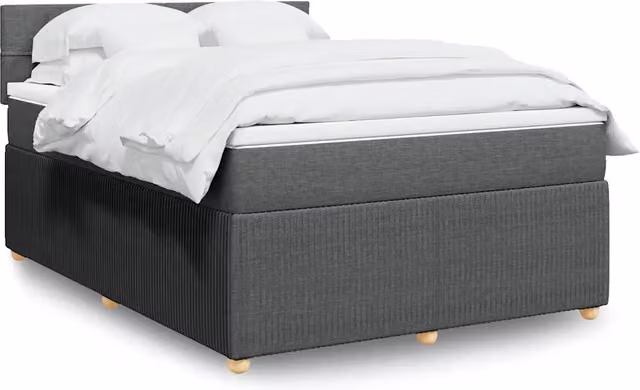 Letto Ibrido con Giroletto a Molle e Materasso vidaXL, Grigio e Bianco, L/P/H: 140 x 200 cm