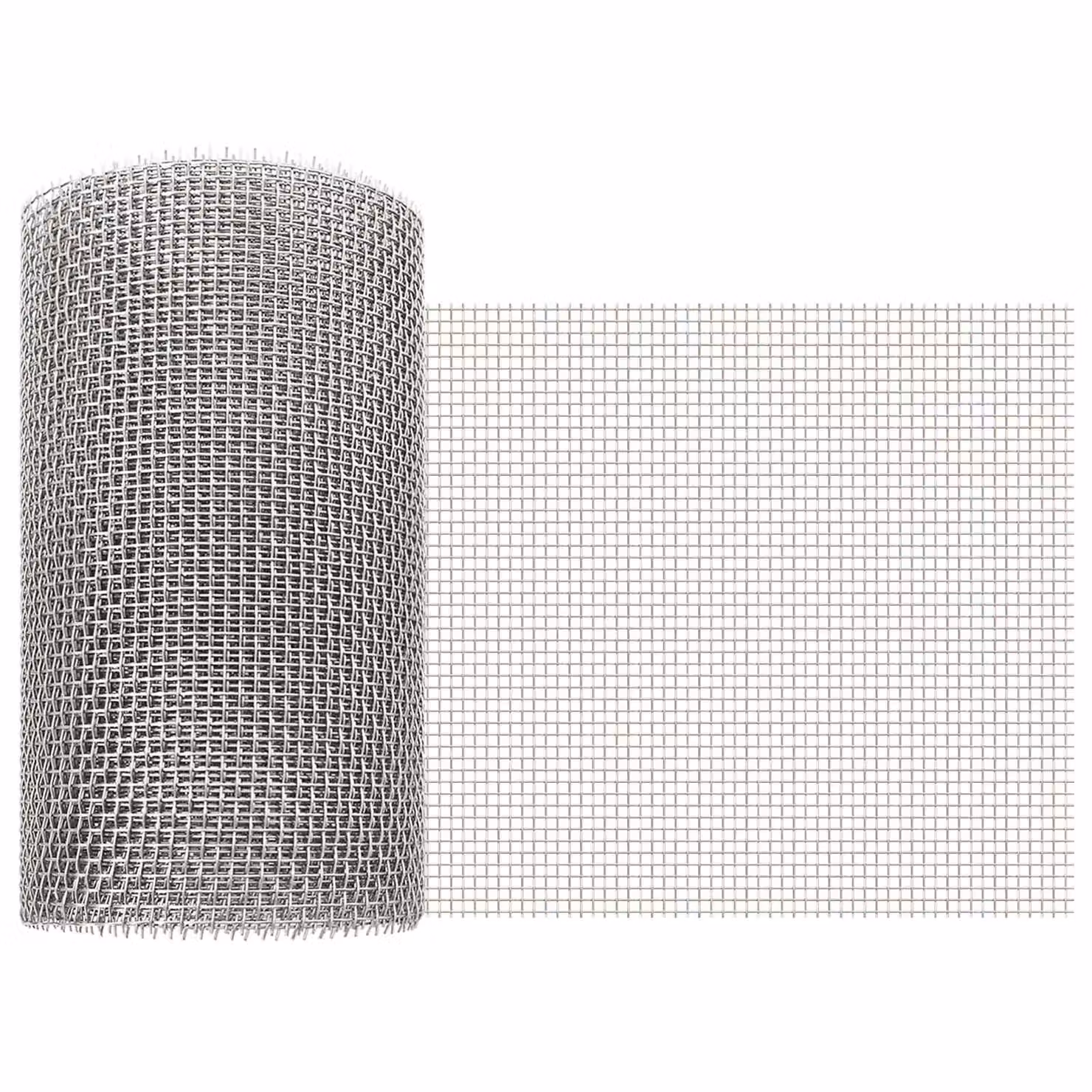 Rete per schermatura vidaXL in acciaio inossidabile Argento L: 1000 cm, H: 20 cm