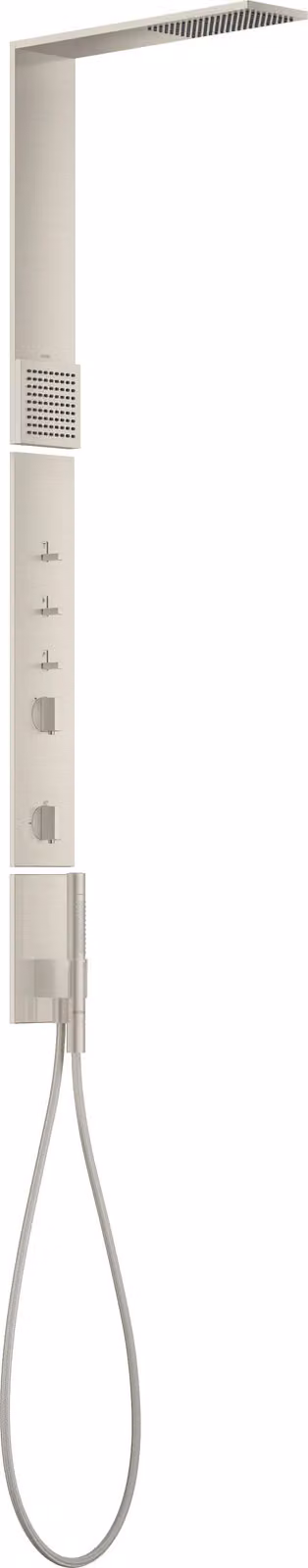 hansgrohe AXOR ShowerComposition Panneau de douche, avec thermostat, douche de tête 110/220, douchette dépaule, accessoires inclus, 12595800, 12595800