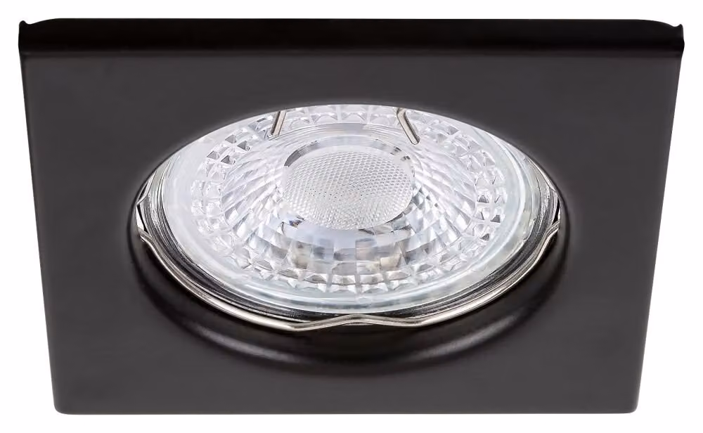Rabalux 2150 faretto da soffitto 1 spot relightspot, GU5.3, nero, quadrato, da incasso, minimo, IP20, 7,8x7,8cm