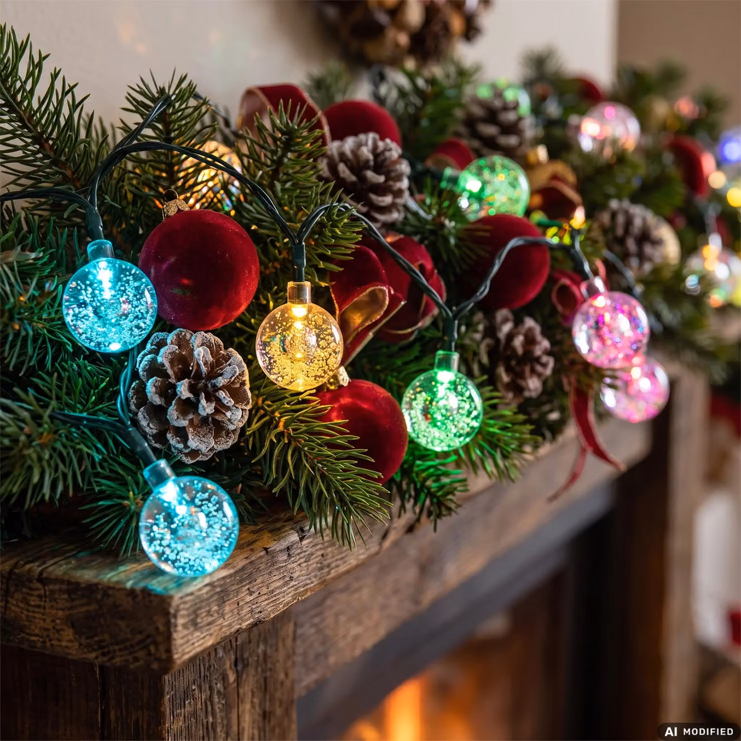 Dictrolux Catena Luminosa con 48 LED a Sfera Multicolor, Lunghezza: 4,8 m – 2