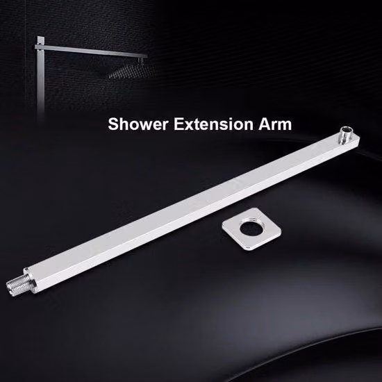 Braccio doccia da 60 cm in acciaio inossidabile, montaggio a parete, bagno
