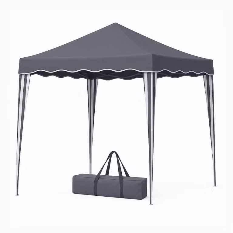 Gazebo pieghevole Bestlivings 3 x 3 m ( antracite ) sistema pop-up, gazebo resistente alle intemperie e ai raggi UV con borsa di trasporto, regolabile in altezza e impermeabile