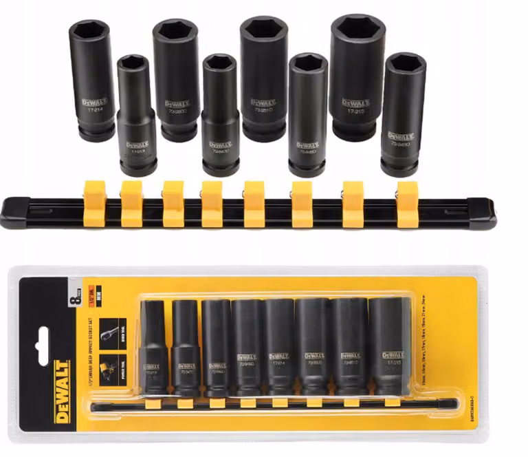Dewalt Set di bussole a percussione 8Cz. 1/2"