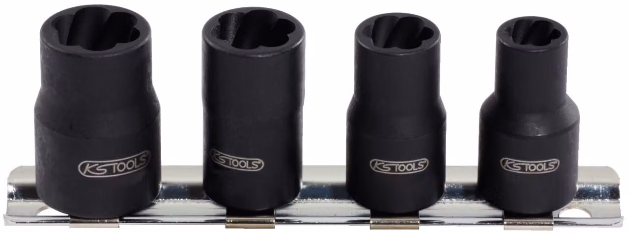 KS TOOLS Set di bussole a profilo elicoidale da 1/4" 4 pezzi 8-13 mm - 913.1450