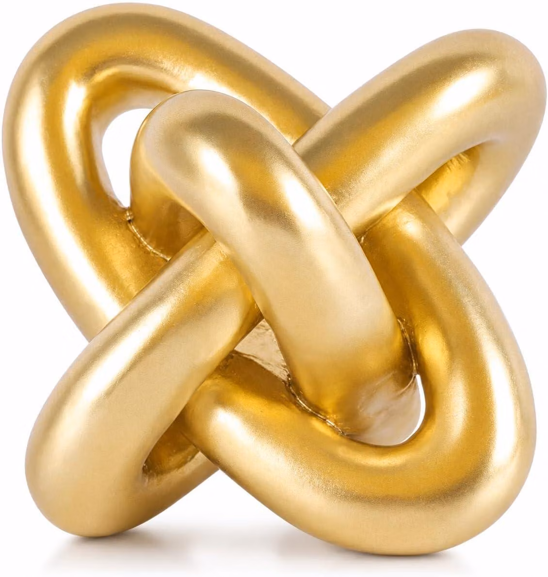 Decorazione a nodo, 11 x 11 x 9 cm, color oro, per tavolino
