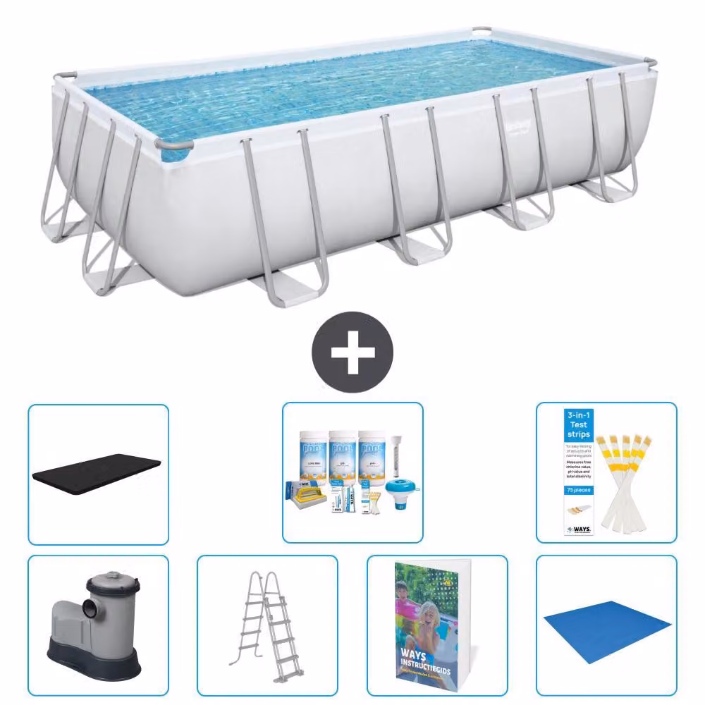 Bestway Power Steel, piscina rettangolare - 549x274x122 cm - 6 pezzi, modello S599