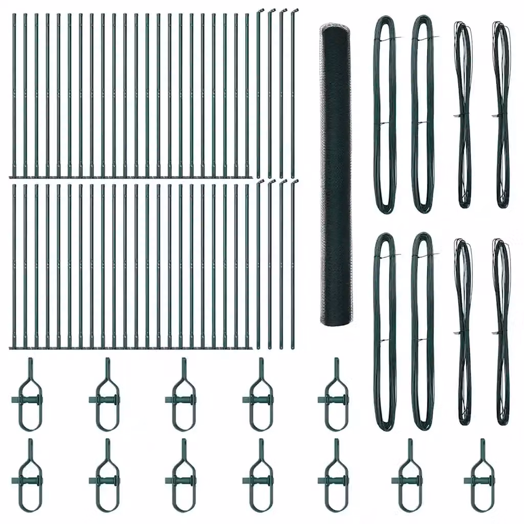 Recinzione esagonale vidaXL con base in cemento verde, L: 1,6 m, H: 1 m – 2