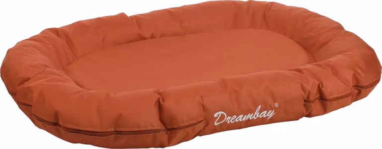Cuscino a forma di fenicottero, modello Dreambay®, ovale, color terracotta, dimensioni 100x75x15 cm