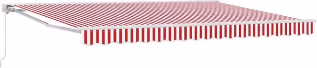 Tenda retrattile manuale Rosso e Bianco 4 × 3,5 m 3420277