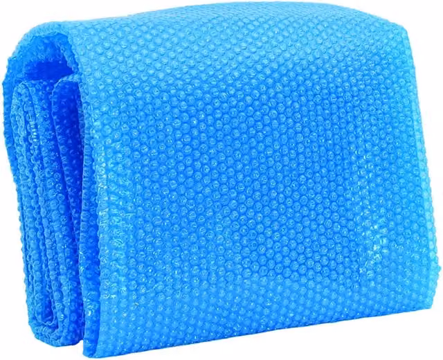 Copripiscina termico rettangolare vidaXL in plastica blu L: 1000 cm, P: 600 cm
