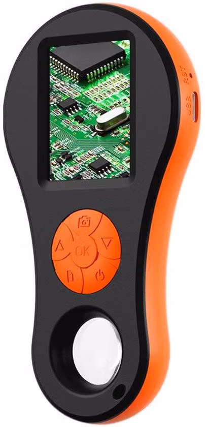 Microscopio elettronico da 2,0 pollici, ingrandimento 500x, nero, per bambini, scuola, laboratorio