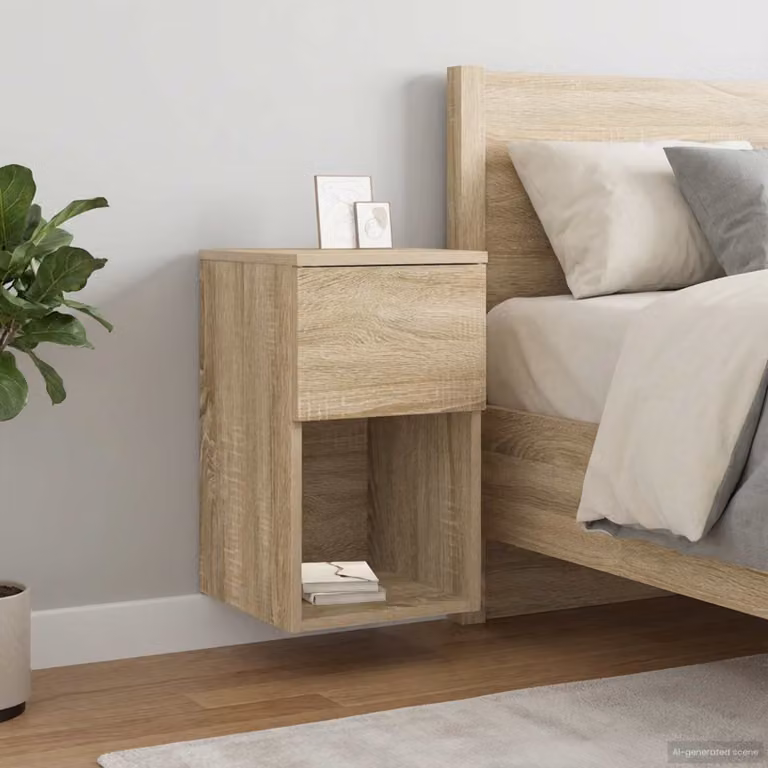 vidaXL Armadietto per letto in Rovere Sonoma, L 29 cm x P 31,5 cm x H 49 cm