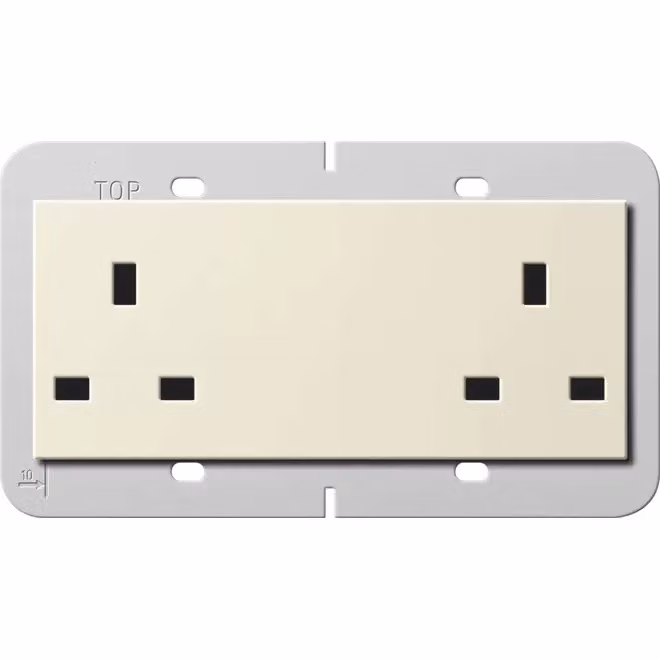 Gira 278201 Presa doppia BS 13 A Sistema 55 BS 80 Bianco crema