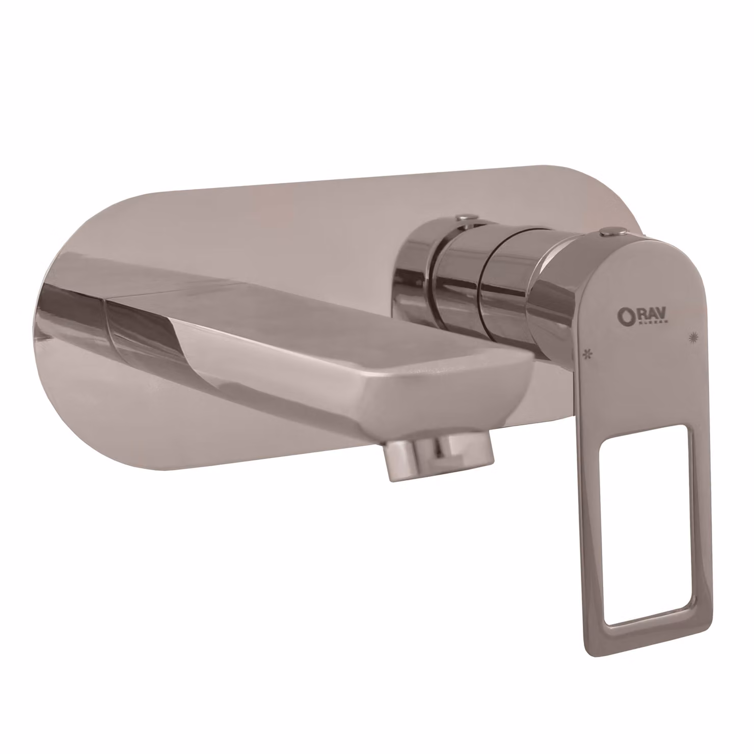 Slezák-RAV Miscelatore da incasso per lavabo NIL - grigio metallo - lucido, Colore: GRIGIO METALLICO - lucido, Finitura superficiale: PVD