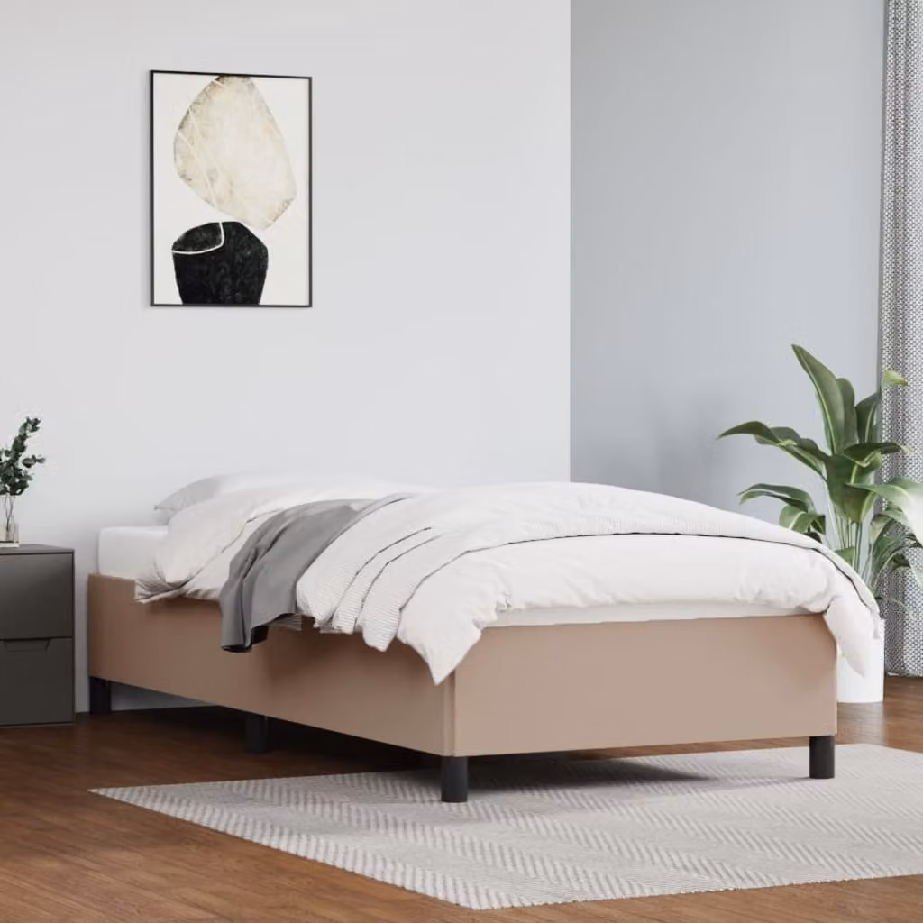 The Living Store rete Cappuccino marrone 90x200 cm in Pelle finta