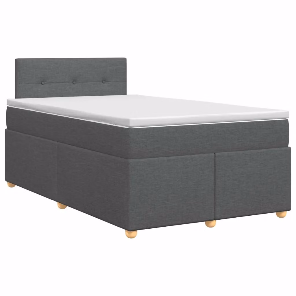 Letto box spring con materasso ibrido vidaXL Grigio Scuro L/P/H: 120 x 200 cm – 2