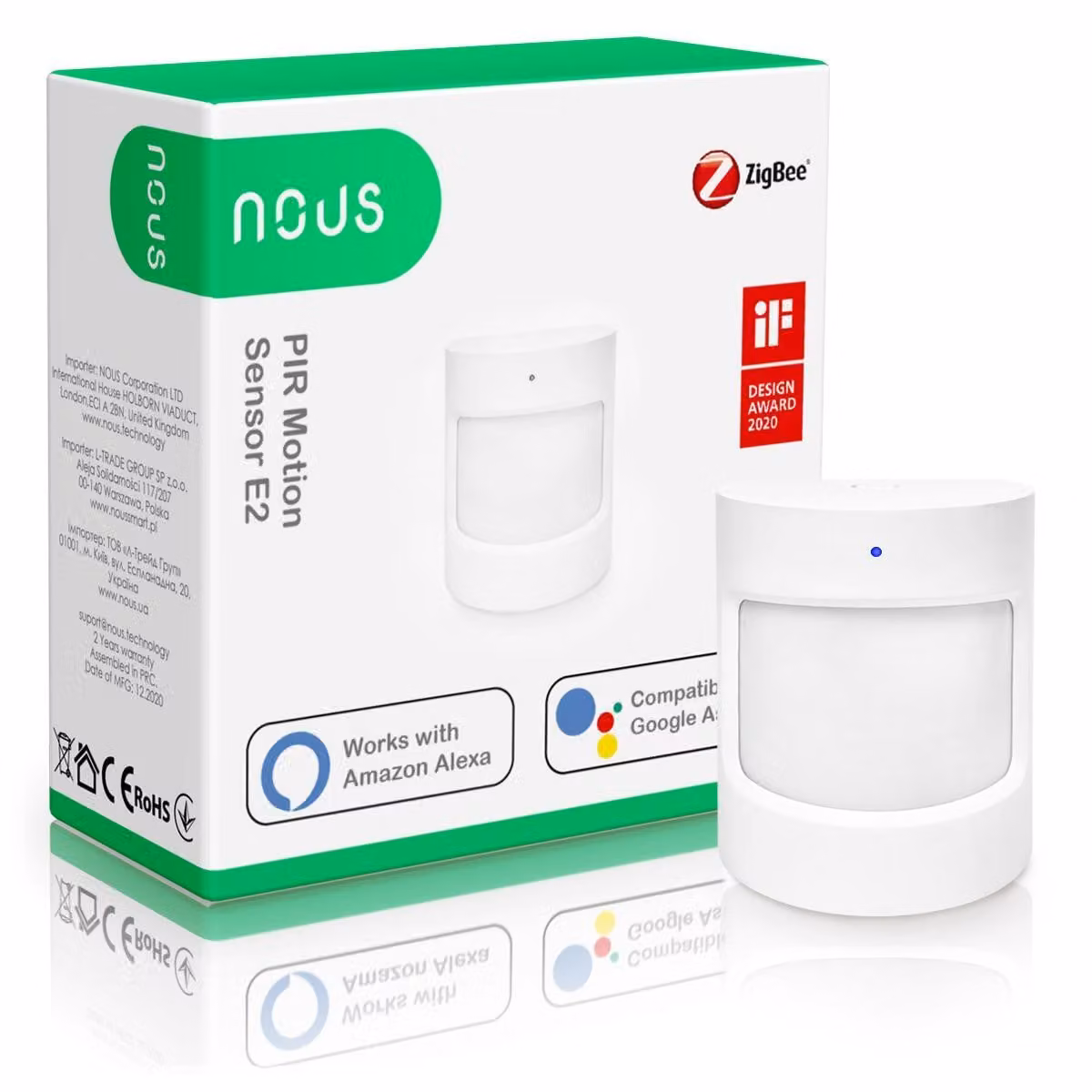 Nous E2 Sensore di movimento intelligente, ZigBee