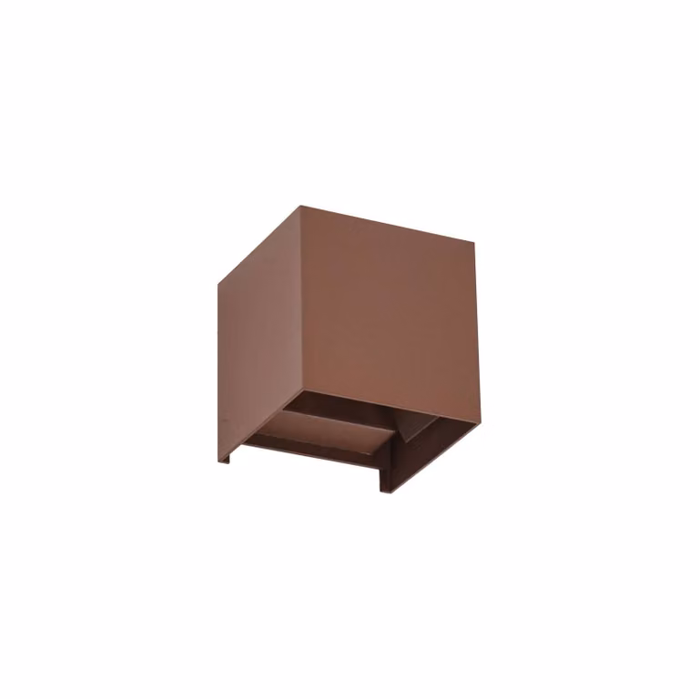 Lampada da esterno a LED Lindby Nivar, squadrata, color ruggine, 10 cm, IP54