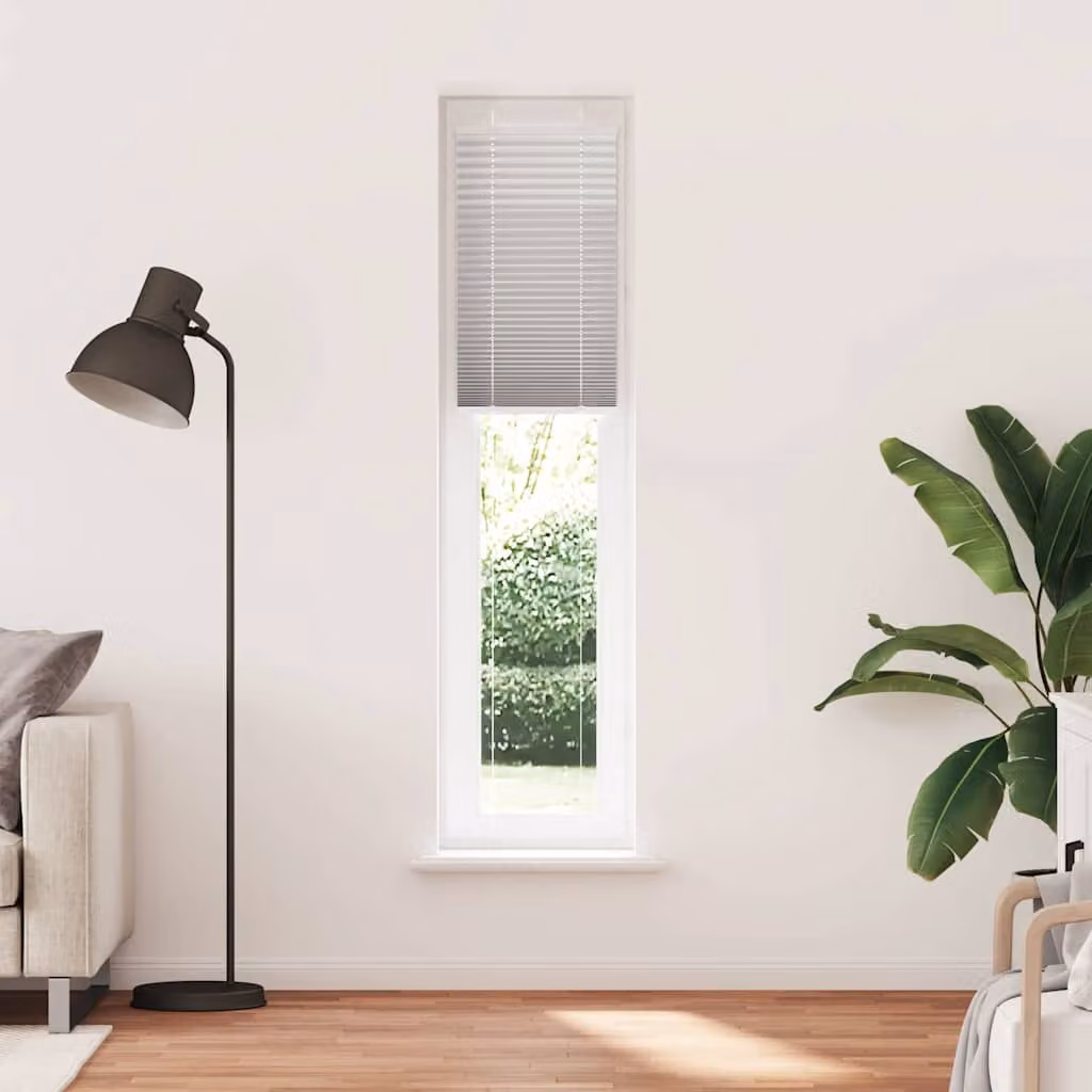 vidaXL Tenda Plissettata Grigio Chiaro 45x200 cm Larghezza Tessuto