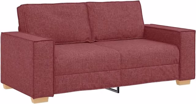 Divano | Divano da soggiorno | Sofa a 2 posti rosso vino 180x78x84 cm in tessuto