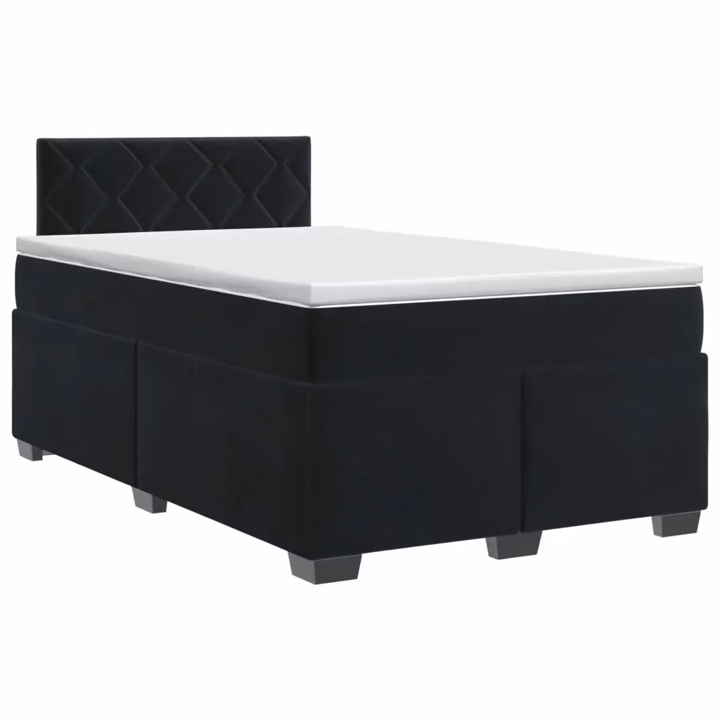 Letto box spring con materasso vidaXL in velluto nero con base a sollevamento L/P/H: 120 x 200 x 100,5 cm – 2