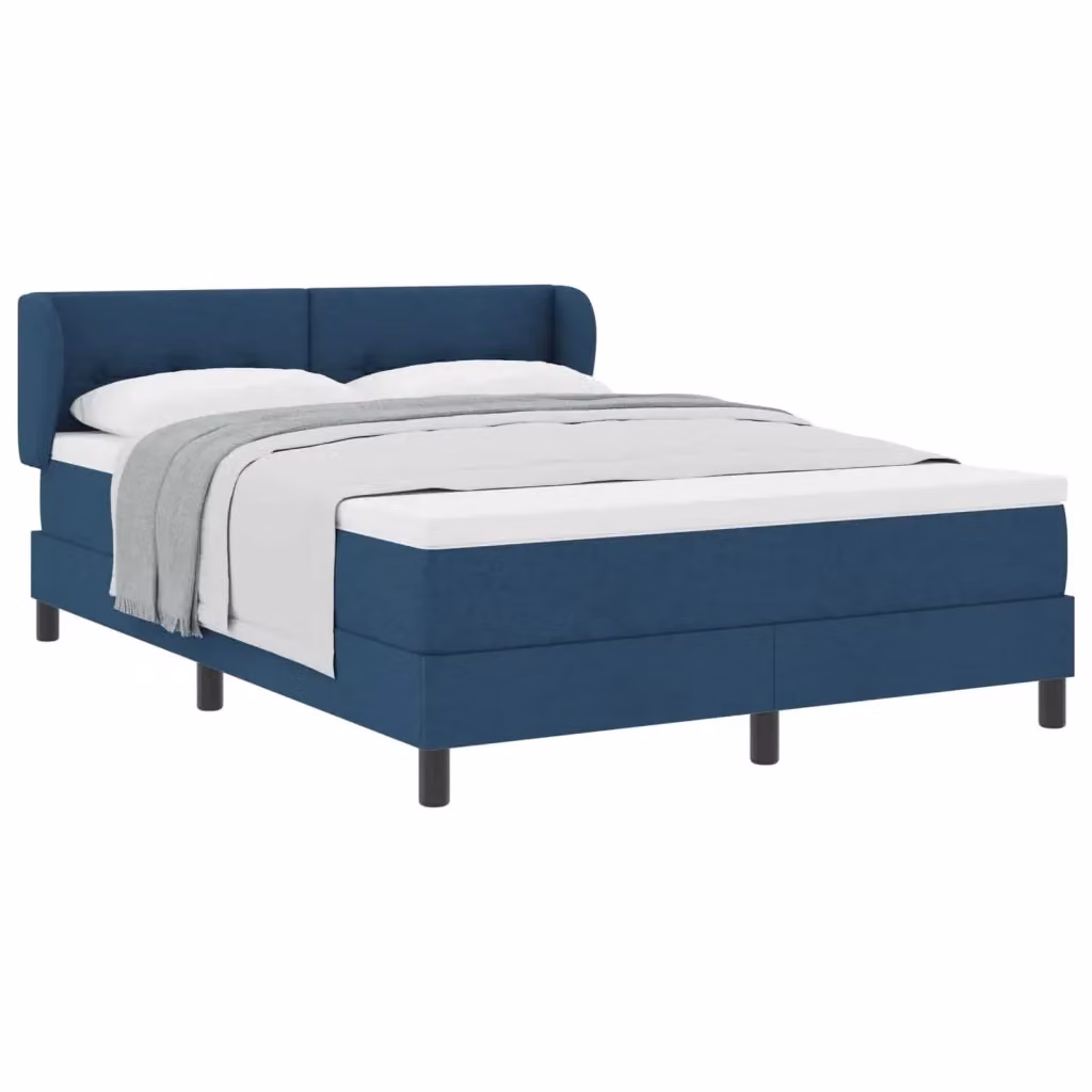 Letto a molle con testiera vidaXL in tessuto blu L: 160 cm, P: 200 cm – 2