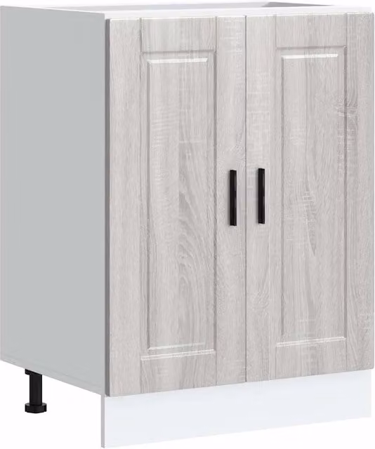 Base da cucina moderna Design In in legno e MDF grigio opaco L: 60 cm, H: 46 cm, P: 25 cm