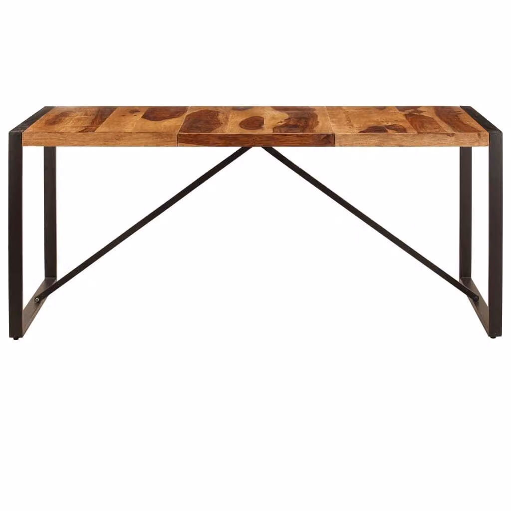 Tavolo da pranzo 180 x 90 x 75 cm in legno massiccio