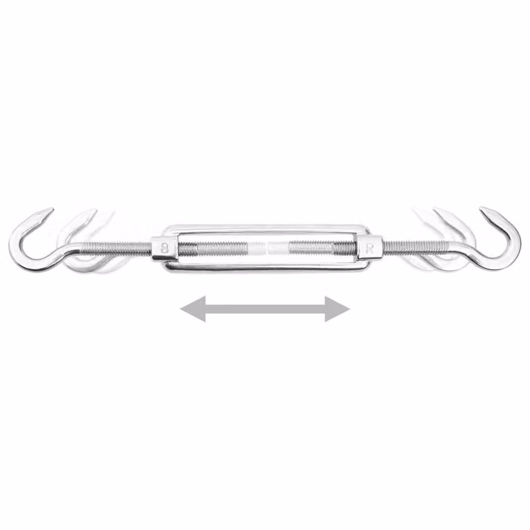 set di accessori per tende da sole in acciaio inox da 8 pezzi
