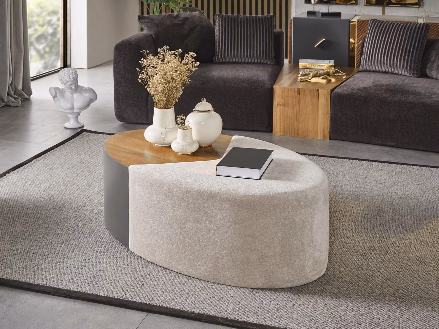 Couchtisch Möbel Luxus Holz Modern Wohnzimmer Design braun