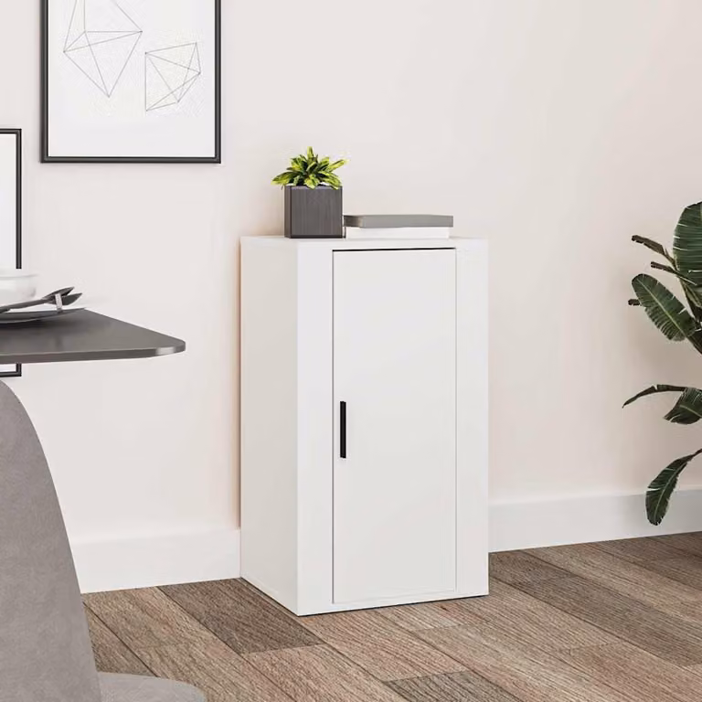 Credenza moderna vidaXL bianca in legno MDF da appendere al muro L 40 cm, P 33 cm, H 70 cm