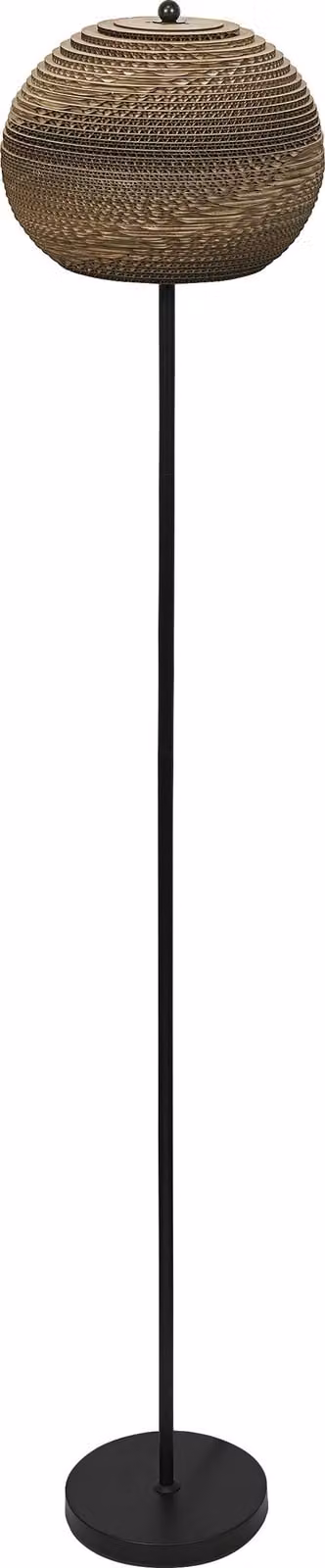 OSRAM lampada da terra Decor Cardboard Ball marrone in cartone ondulato, leggera, E27, altezza 1600 mm, paralume in materiale riciclato, sostenibile grazie alla sorgente luminosa sostituibile, facile installazione