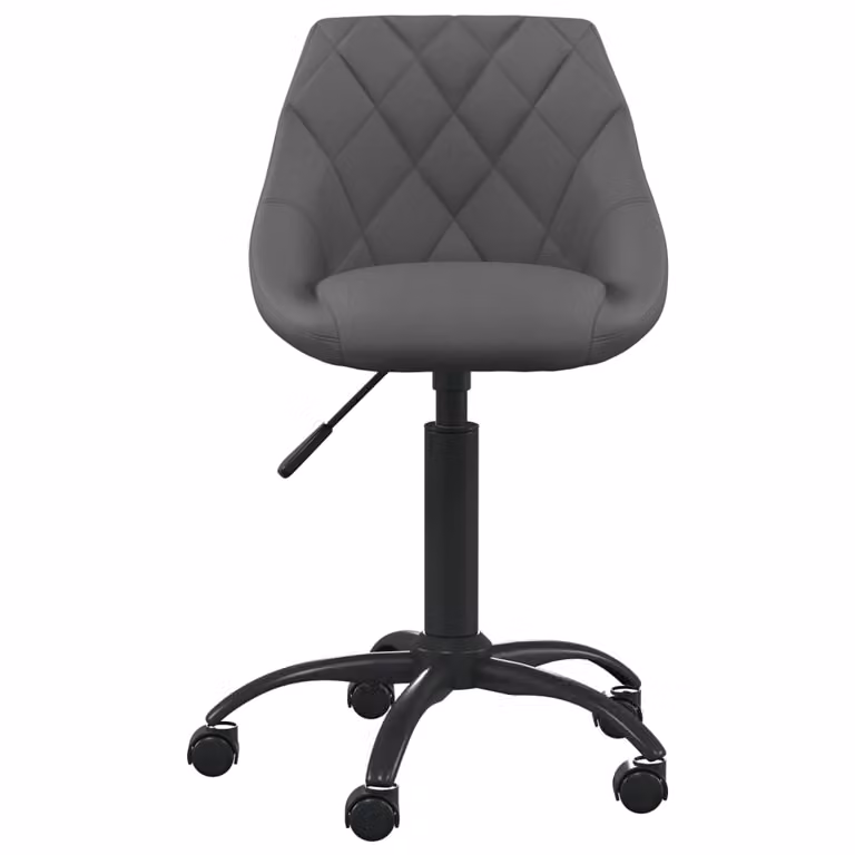 vidaXL Sedia da ufficio in velluto grigio scuro