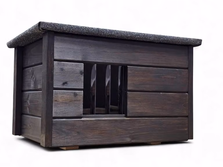 Casetta per gatti Cuccia per cani Rustica Casetta da esterno resistente alle intemperie Tana per gatti in legno XXl Nuova