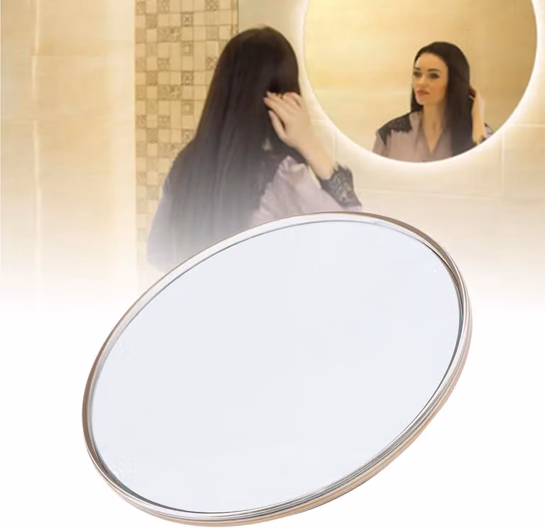 Specchio ingrandente con 30 volte di ingrandimento, diametro di 15,5 cm, dotato di 3 ventose, ideale per i viaggi