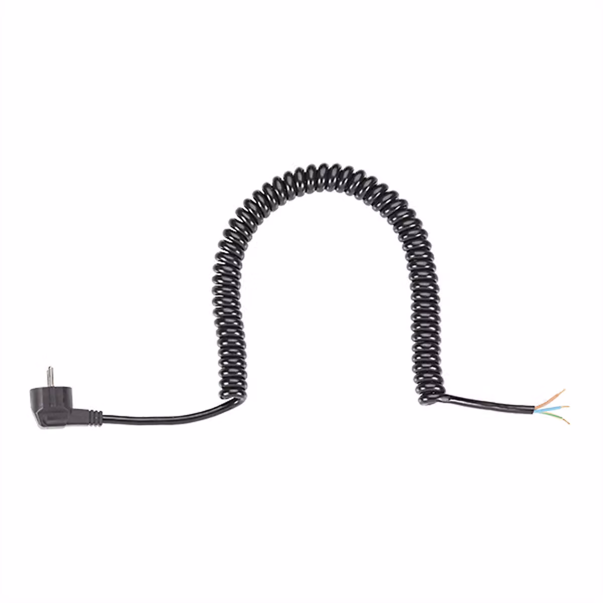 Cavo a spirale BACHMANN 0,5-2m nero, H05VV-F 3G1,5mm² AEH/CEE7/7