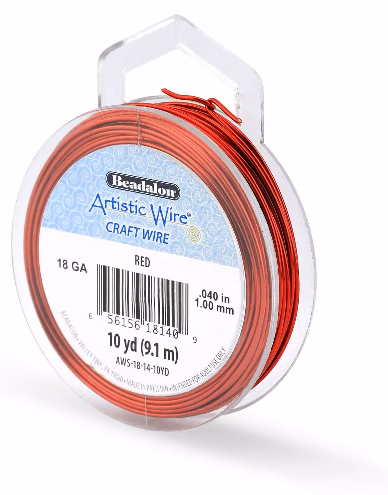 Filo di rame rosso, calibro 18, 10 yard, rotondo, rivestito, lucidato